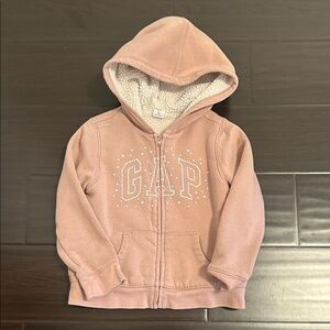 GAP Kids Pastel Pink Zip Up Hoodie Size 5 years